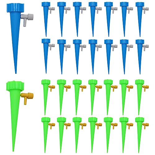 Pamtns 30 Stück Automatisch Bewässerung Set Einstellbar Pflanzen Bewässerungssystem Garten Bewässerungs Spikes mit Steuerventil Tropfschlauch Blumen Bewässerung für den Innenbereich Außenbereich von Pamtns