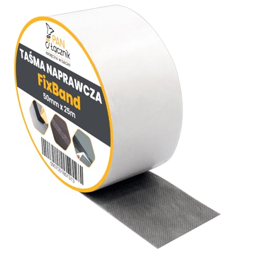Pan Łącznik Reparaturband für Dachfolien | 50 mm x 25 m | Selbstklebend | Zur Abdichtung und Verbindung von Dachmembranen | Grau von Pan Łącznik