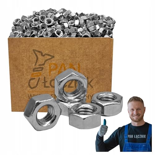 Sechskantmuttern M6 | Muttern M6 | Verzinkt | DIN 934 | für Unterlegscheiben | für Schrauben | für Gewindestange | 1kg Sechskantmuttern M6 | Muttern M6 | Verzinkt | DIN 934 | für Unterlegscheiben | für Schrauben | für Gewindestange | 1kg von Pan Łącznik
