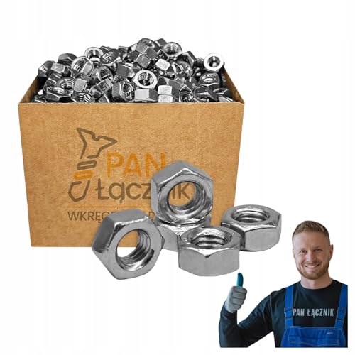 Sechskantmuttern M8 | Muttern | Verzinkt | DIN 934 | für Unterlegscheiben | für Schrauben | für Gewindestange | 1kg von Pan Łącznik