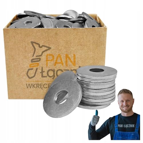Unterlegscheiben M12 | Beilagscheiben Verzinkt | DIN 9021 | Vergrößerte | Flach | für Schrauben | für Muttern | für Gewindestange | 1 kg von Pan Łącznik