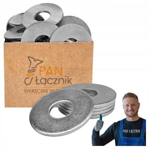 Unterlegscheiben M20 | Beilagscheiben Verzinkt | DIN 9021 | Vergrößerte | Flach | für Schrauben | für Muttern | für Gewindestange | 1 kg von Pan Łącznik