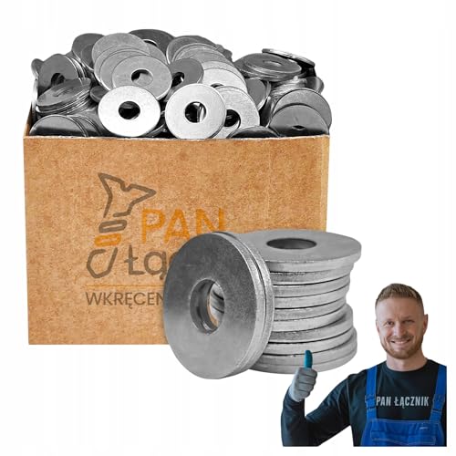 Unterlegscheiben M8 | Beilagscheiben Verzinkt | DIN 9021 | Vergrößerte | Flach | für Schrauben | für Muttern | für Gewindestange | 1 kg von Pan Łącznik