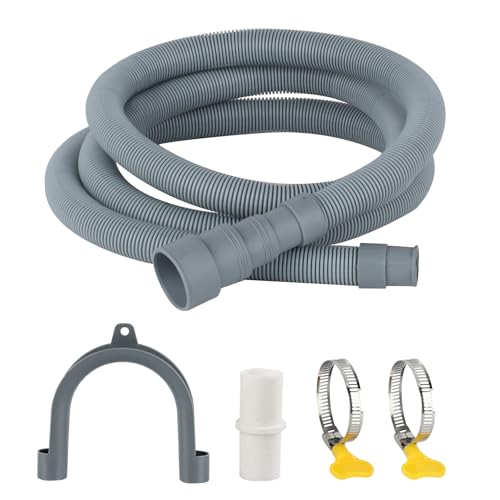 2 Mx30 mmAblaufschlauch Verlängerung,Ablaufschlauch Waschmaschinenschlauch Verlängerung,Waschmaschine Schlauch,Abwasserschlauch Spülmaschinen,Ablaufschlauch Schlauch mit Universal Schlauchverbinder von PanBeiQi