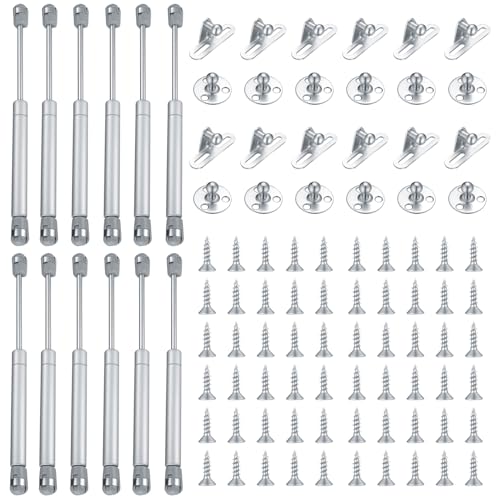 12 Stück Hydraulic Gasdruckfeder, 100 Nm/10 kg Gasdruckdämpfer, Kompressionsfeder Beschläge, Gasfeder Soft Close Scharniere von PanBeiQi