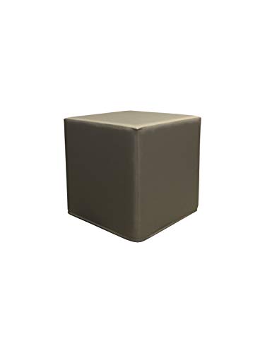 PanQube Pouf VERONA 45 Ottoman Hocker Footstool Seat for Children, Khaki, 45cm x 45cm x 45cm von PanQube