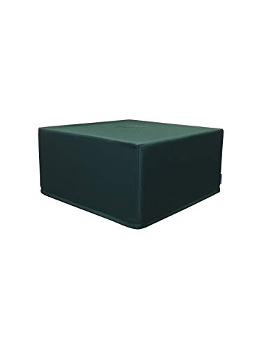 PanQube Pouf VERONA 60 Ottoman Hocker Footstool Seat for Children with embroidery, Dark Green, 60cm x 60cm x 30cm von PanQube