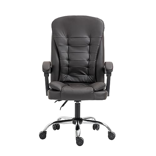 Panana Bürostuhl Chefsessel Schreibtischstuhl Drehstuhl Kunstleder Gaming Stuhl Höheverstellbar Belastbarkeit bis 150kg (Braun) von Panana