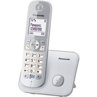 Panasonic KX-TG6811 DECT, GAP Schnurloses Telefon analog Freisprechen Silber, Grau von Panasonic