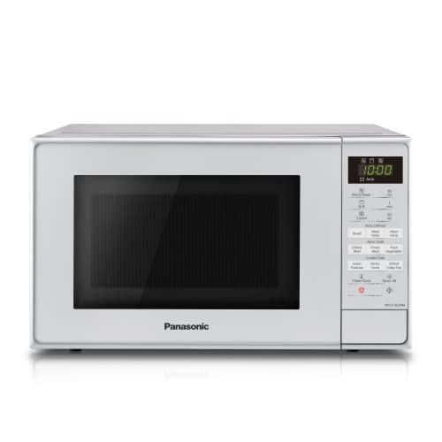 Panasonic NN-K18JMMBPQ Mikrowelle mit Grill und Drehteller, 800 W, 1000 W Grill, 5 Leistungsstufen, 9 Auto-Programme, 20 Liter, automatisches Auftauen, Silber von Panasonic