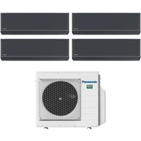 Panasonic Quadri Split Inverter-Klimagerät Serie Etherea Dark 7+7+7 mit CU-4Z68TBE R-32 Wi-Fi Integrated Farbe Graphite Grey 7000+7000+7000 von Panasonic