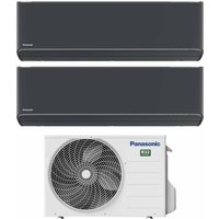 Klimagerät Panasonic dual split inverter klimagerät serie etherea dark 9+9 mit cu-2z50tbe r-32 wi-fi integrated farbe graphit grau 9000+9000 von Panasonic