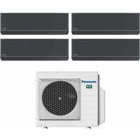 Quadri Split Inverter-Klimagerät Serie Etherea Dark 7+7+9+12 mit CU-4Z68TBE R-32 Wi-Fi Integrated Farbe Graphit Grau 7000+7000+9000+12000 - Panasonic von Panasonic