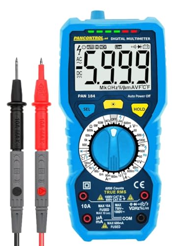 Pancontrol PAN184 Digital-Multimeter 1000V CAT III True RMS mit kontaktlosem Spannungsprüfer | Strommessgerät, Frequenzmessung, Temperaturmessung von Pancontrol.at