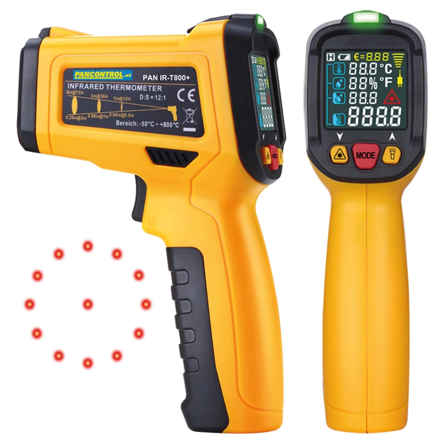 Pancontrol PAN IR-T800+ Profi Infrarot Thermometer bis 800°C von Pancontrol