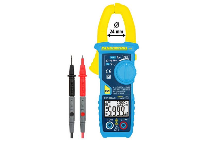 Pancontrol Strommessgerät PAN 600AD, Stromzange 600A AC/DC, kontaktloser Spannungsprüfer von Pancontrol