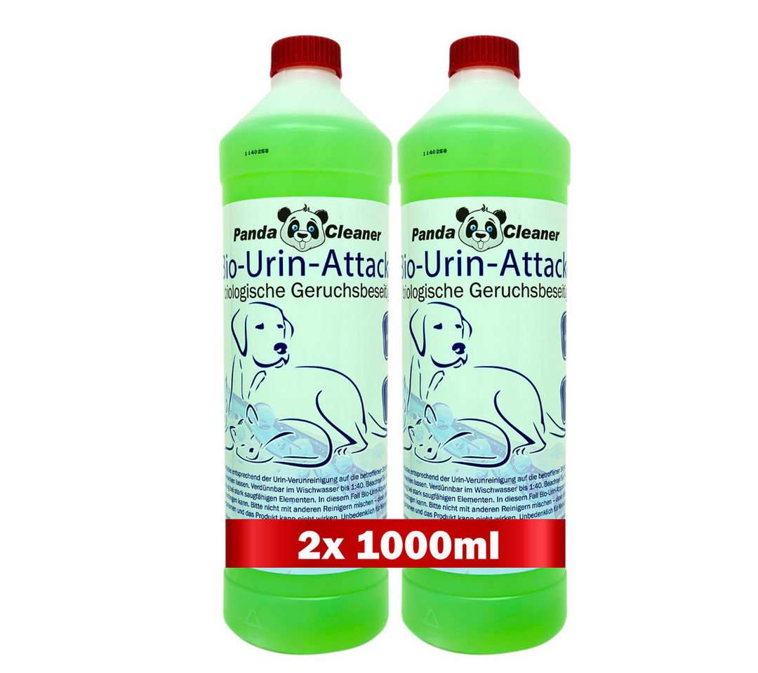 PandaCleaner Geruchsentferner Bio-Urin Attacke - Geruchsvernichter - Biologische Geruchsbeseitigung (Spar-Set, 2-St., Konzentrat-Reiniger), 2000ml von PandaCleaner