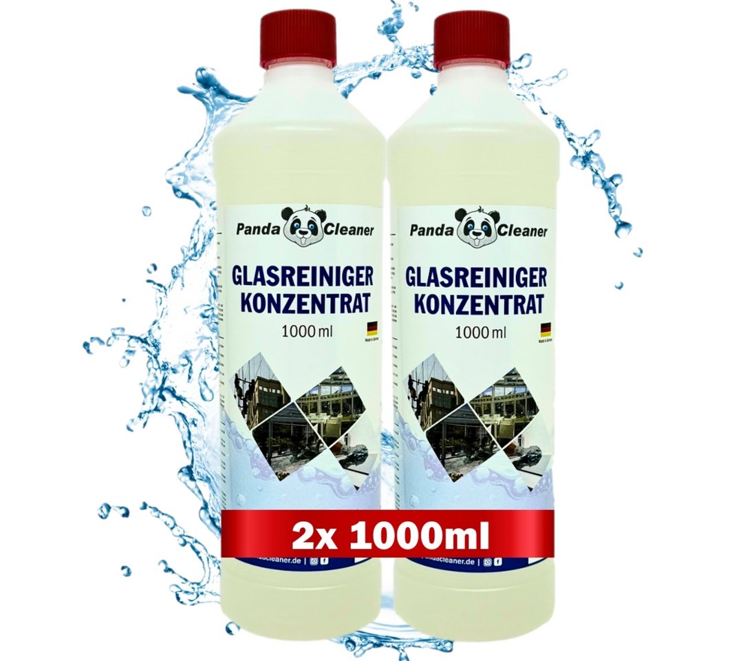 PandaCleaner Glas & Fenster Reiniger - Fensterreiniger - Streifenfreie Reinigung Glasreiniger (Spar-Set, [2-St. 1000ml Flaschen 2l) von PandaCleaner