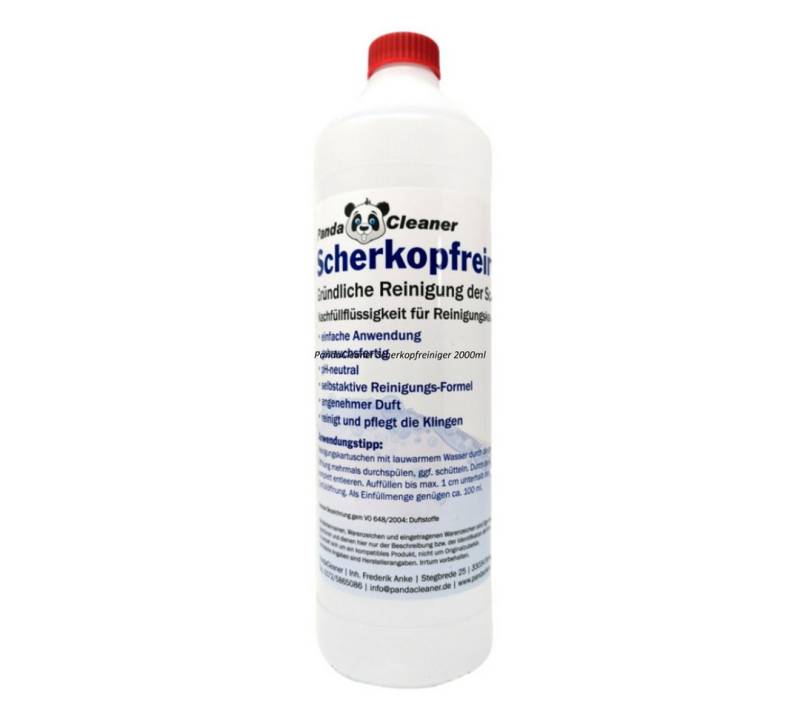 PandaCleaner Scherkopfreinigungsmittel - Nachfüllflüssigkeit für Kartuschen Scherkopfreiniger (1-St. 1000ml Reinigungslösung) von PandaCleaner