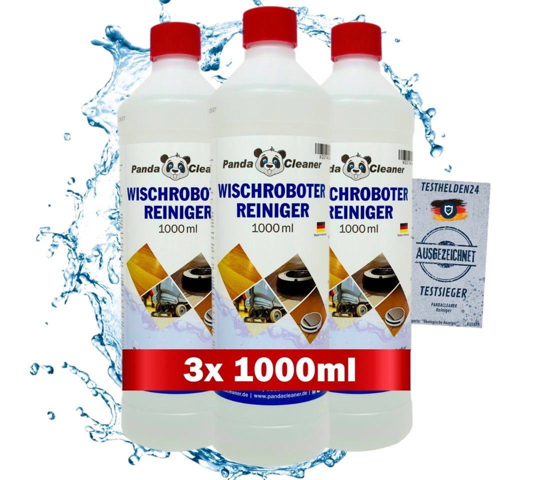 PandaCleaner Wischroboter Reinigungsmittel - Konzentrat für Bodenwischer Fussbodenreiniger (Spar-Set, [3-St. Konzentrat Reiniger 3000ml) von PandaCleaner