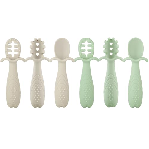 PandaEar 6er Set Silikon Lernlöffel für Baby, Babylöffel Esslernlöffel Breilöffel Fütterlöffel, Weich Flexibel Kinder Besteck BPA-frei für Säugling Kleinkind ab 4 Monaten PandaEar 6er Set Silikon Lernlöffel für Baby, Babylöffel Esslernlöffel Breilöffel Fütterlöffel, Weich Flexibel Kinder Besteck BPA-frei für Säugling Kleinkind ab 4 Monaten von PandaEar
