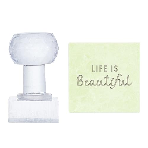PH PandaHall Wort Acrylstempel „Life Is Beautiful“ Seifenprägestempel Seifenstempel Mit Griff Seifenkapitel Aufdruckstempel Für Handgemachte Seife Kekse Ton Töpferei Stempel Kekse Gummier PH PandaHall Wort Acrylstempel „Life Is Beautiful“ Seifenprägestempel Seifenstempel Mit Griff Seifenkapitel Aufdruckstempel Für Handgemachte Seife Kekse Ton Töpferei Stempel Kekse Gummier von PH PandaHall