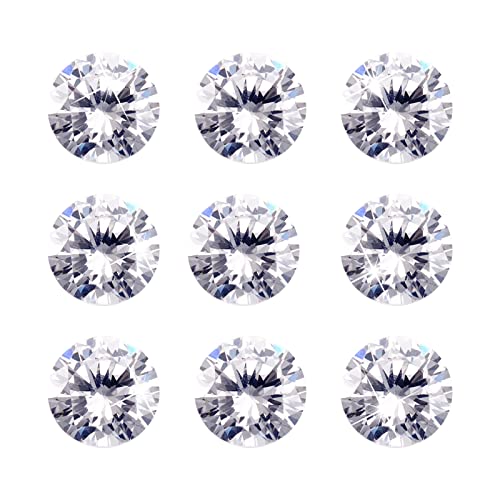 PandaHall 10 Stück 8 mm facettierte Zirkonia Strass Diamantform Klasse A Strass Cabochons Kristall Diamant Perlen für Nagelkunst Handwerk Schmuckherstellung Kristallfarbe von PH PandaHall