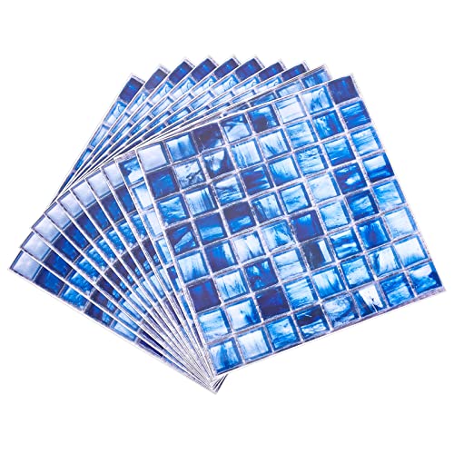 PandaHall 10 stücke 3D Mosaik Fliesen Aufkleber Selbstklebende Aufkleber Blau Abnehmbare Tapete Fliesen Peel And Stick Fliesen Backsplash Wandaufkleber Wohnkultur Für Küche Badezimmer, 20x20 cm PandaHall 10 stücke 3D Mosaik Fliesen Aufkleber Selbstklebende Aufkleber Blau Abnehmbare Tapete Fliesen Peel And Stick Fliesen Backsplash Wandaufkleber Wohnkultur Für Küche Badezimmer, 20x20 cm von PH PandaHall