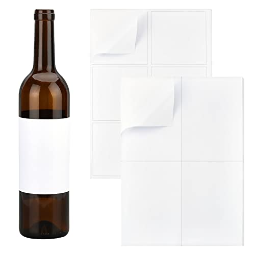 PandaHall 100 Stück Leeres Weinetikett 2 Größen Mattweißer Etikettenaufkleber 9.3X9.6cm/14.8x10.5cm Selbstklebende Weinflaschenetiketten Inkjet-Bedruckbare Aufkleber Für Hausgemachte Weinhochzeits PandaHall 100 Stück Leeres Weinetikett 2 Größen Mattweißer Etikettenaufkleber 9.3X9.6cm/14.8x10.5cm Selbstklebende Weinflaschenetiketten Inkjet-Bedruckbare Aufkleber Für Hausgemachte Weinhochzeits von PH PandaHall