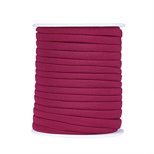 PandaHall 20 Meter flache, dünne elastische Kordel 5 mm weiche Nylon elastische Kordel genähte dehnbare Lycra Schnur zum Nähen Handwerk Stirnband Schmuck Herstellung Zubehör (Cerise) von PH PandaHall