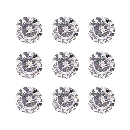 PandaHall 20 Stück 5 mm facettierte kubische Zirkoniasteine in Diamantform Klasse A Strass Cabochons Kristall Diamant Perlen für Nagelkunst Handwerk Schmuckherstellung Kristallfarbe von PH PandaHall