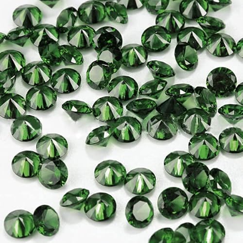 PandaHall 200 Stück 10 mm facettierte Zirkonia Strass Diamant Form Strass Cabochons Kristall Perlen für Nail Art Handwerk Schmuckherstellung Grün von PH PandaHall