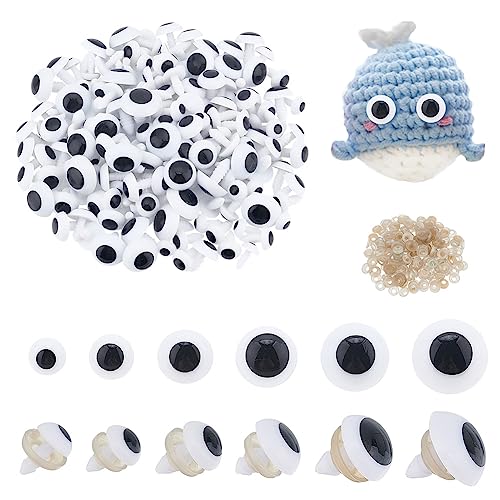 PandaHall 240 Sets Sicherheitsaugen 6 Größen Häkelaugen Amigurumi Augen Stofftieraugen Bastelaugen Mit Unterlegscheiben Für Die Herstellung von Puppen Teddybären Häkel Plüschtieren von PH PandaHall