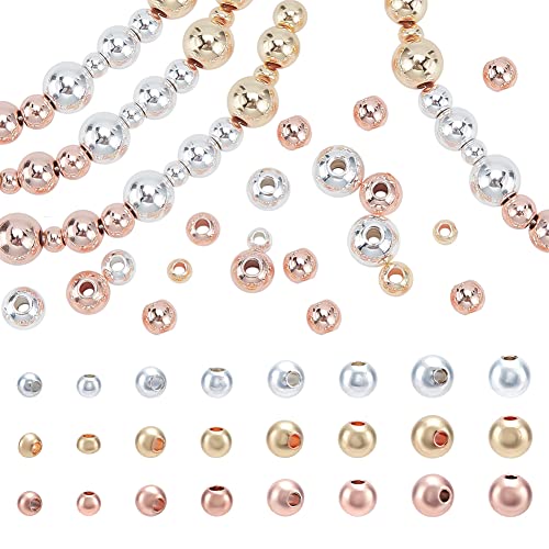 PandaHall 300 Stück 14K Vergoldete Zwischenperlen, 3 Farben Messing Zwischenperlen 3 4 5 6 mm Runde Lose Perlen Kleine Glatte Perlen Kugelperlen Nahtlose Perlen Für Stapelbare Armbänder Schmuck PandaHall 300 Stück 14K Vergoldete Zwischenperlen, 3 Farben Messing Zwischenperlen 3 4 5 6 mm Runde Lose Perlen Kleine Glatte Perlen Kugelperlen Nahtlose Perlen Für Stapelbare Armbänder Schmuck von PH PandaHall