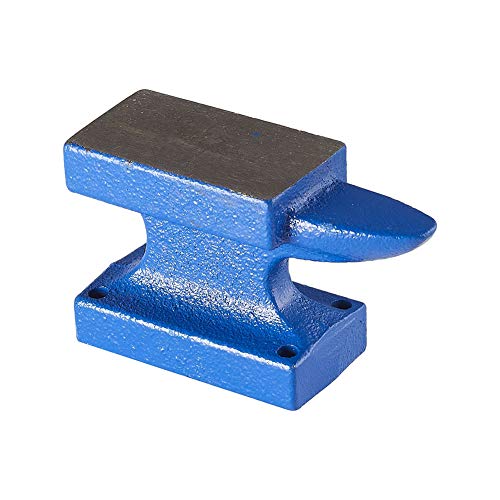 PandaHall Elite 1 Stück DIY Eisen Bank Amboss Werkzeuge, Eisen Horn Amboss Bank Block für Schmuckherstellung, blau, 9,2x3,5x5,5 cm von PH PandaHall