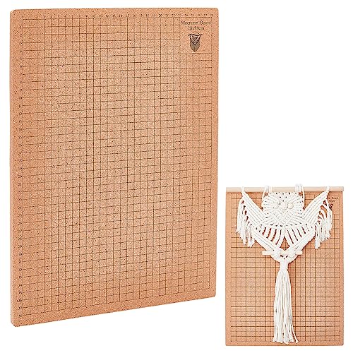 PandaHall Makramee Brett 12x16" Kork Häkelblockierbrett Quadratisch Handgefertigt Flechtwerk Hilfsbrett Für Die Herstellung von Armbändern Haargeflecht Perücken Kissen Schals von PH PandaHall