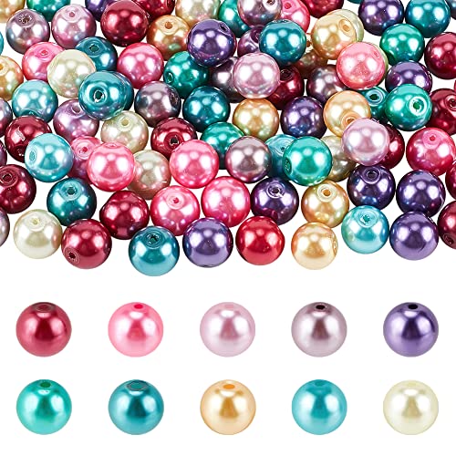 PandaHall Mischfarbe runden Glas Perlen Stränge 10 mm von PH PandaHall
