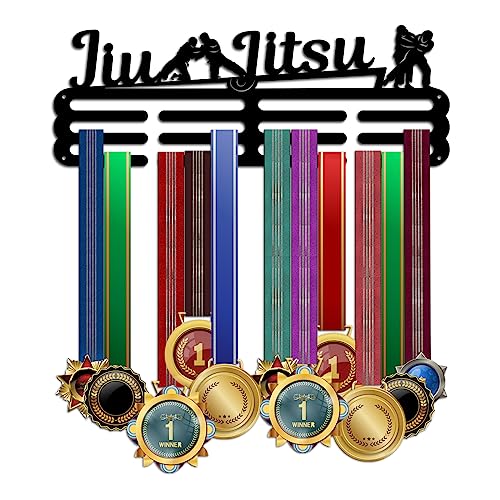 PH PandaHall Jujitsu Medaillen Aufhänger Aufhänger Jiu Jitsu Muster Medaillenhalter Auszeichnungen Band Aufhänger Medaillen Display Wandregal Sport Medaillen Aufhänger Display Für Sportler von PH PandaHall