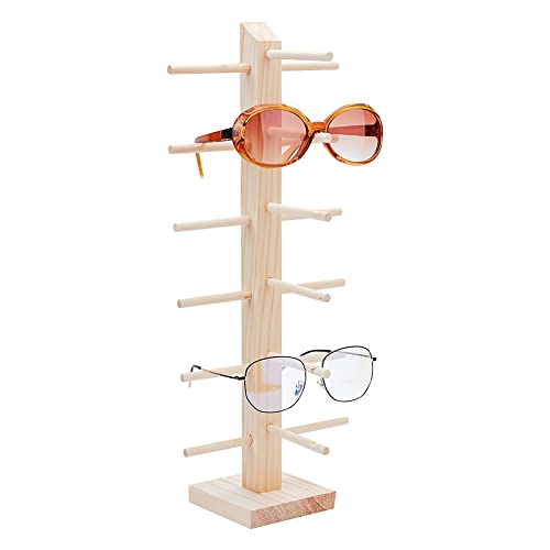 PandaHall Sonnenbrillen-Präsentationsständer Mit 6 Etage, Holz-Brillen-Organizer, Brillengestell-Riser, Brillenständer, Brillenhalter Für Mehrere Brillen, Home-Office-Shop, Einzelhandelsausstellung von PH PandaHall