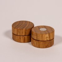 4 Kühlschrankmagnete Aus Eiche | Handgemacht Hochwertigem Echtholz Starke Neodym Magnete Als Ideales Geschenk von PandaHolzmanufaktur