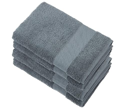 PandaHome Handtuch Set aus Baumwolle - 4 Badetücher - 100% Baumwolle Towel, Schnelltrocknend Weich Saugstark 500 g/m² (Abendblau) von PandaHome
