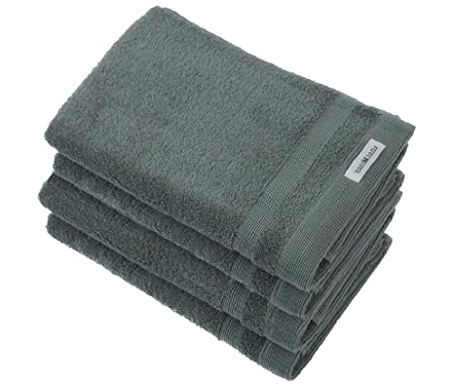 PandaHome Handtuch Set aus Baumwolle - 4 Badetücher - 100% Baumwolle Towel, Schnelltrocknend Weich Saugstark 500 g/m² (Ovilgrün) von PandaHome