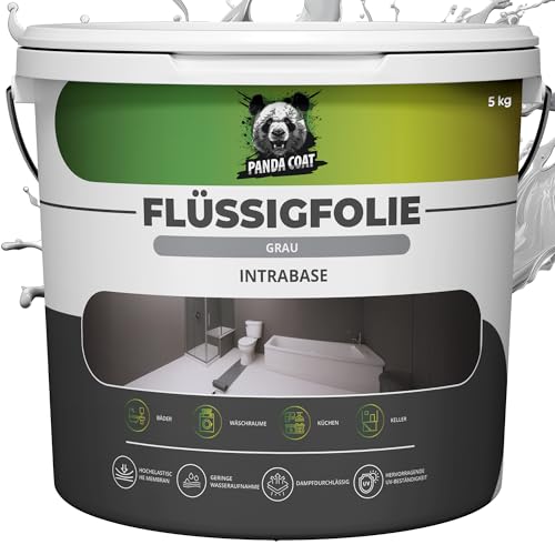 PandaCoat Intrabase – Flüssige Dichtfolie für Bad, Küche, Keller, Waschräume – Abdichtung für Wände und Böden – Rissüberbrückend – Atmungsaktiv – Gebrauchsfertig (5 kg) von Pandacoat