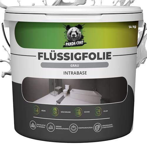 Pandacoat Flüssigfolie - Flüssigkunststoff für Nassbereiche im Innenraum und unter Fliesen - Dichtmasse Wasserdicht & Lösungsmittelfrei - Abdichtung für Wände und Böden (14 kg) von Pandacoat