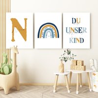 Regenbogen Poster Set Mit Name Kinderzimmer Deko Junge Mädchen Geschenk Zur Geburt/Taufe 3-Er Bilder Kinder Baby/Babyzimmer Personalisiert Regenbogen Poster Set Mit Name Kinderzimmer Deko Junge Mädchen Geschenk Zur Geburt/Taufe 3-Er Bilder Kinder Baby/Babyzimmer Personalisiert von Pandawal