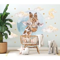 Wandaufkleber Kinderzimmer Baby Giraffe Mit Wolken Mond Und Sternen Safari Wandtattoo Für Kinder Wanddeko Jungen Mädchen Wickelkommode Wandaufkleber Kinderzimmer Baby Giraffe Mit Wolken Mond Und Sternen Safari Wandtattoo Für Kinder Wanddeko Jungen Mädchen Wickelkommode von Pandawal