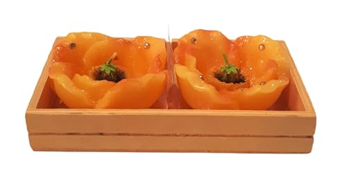 2er Set Magnolie Kerzen gelb 7x3,5cm von Pandecor