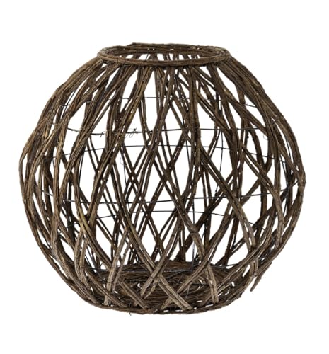 Kugelvase aus geflochtenem Rattan, Durchmesser 41 cm, Höhe 37 cm Kugelvase aus geflochtenem Rattan, Durchmesser 41 cm, Höhe 37 cm von Pandecor