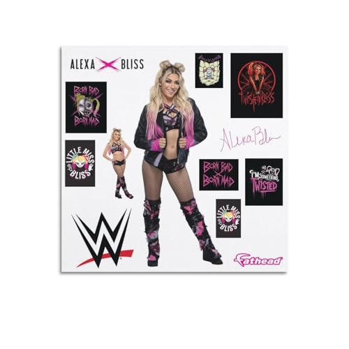 Alexa Bliss (15) Poster, dekoratives Gemälde, Leinwand, Wandposter und Kunstdruck, modernes Familienschlafzimmer-Dekor-Poster, 30 x 30 cm von Pandem