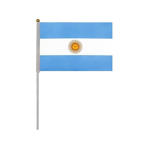 20 Stück Handflaggen Argentinien für Nationalfeiertag, Party, Paraden, Handflagge, Sportveranstaltungen, Bar-Dekoration von Pandiui23